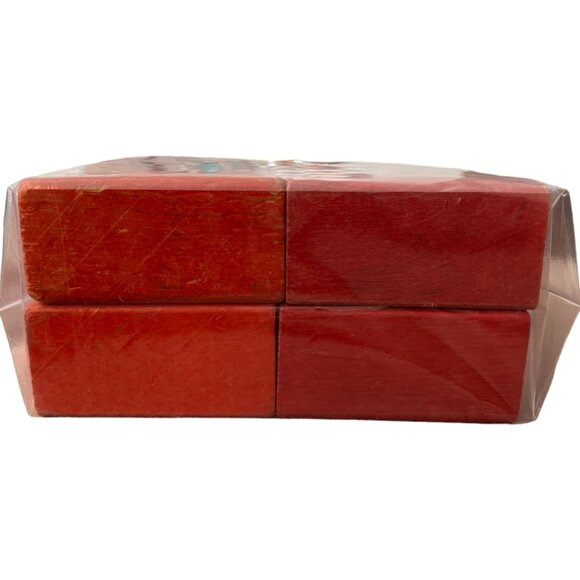 36 Vtg Playskool Red Wooden Building Blocks Toy Rounded Edges 3.5" L x 1.5" W - Picture 2 of 5